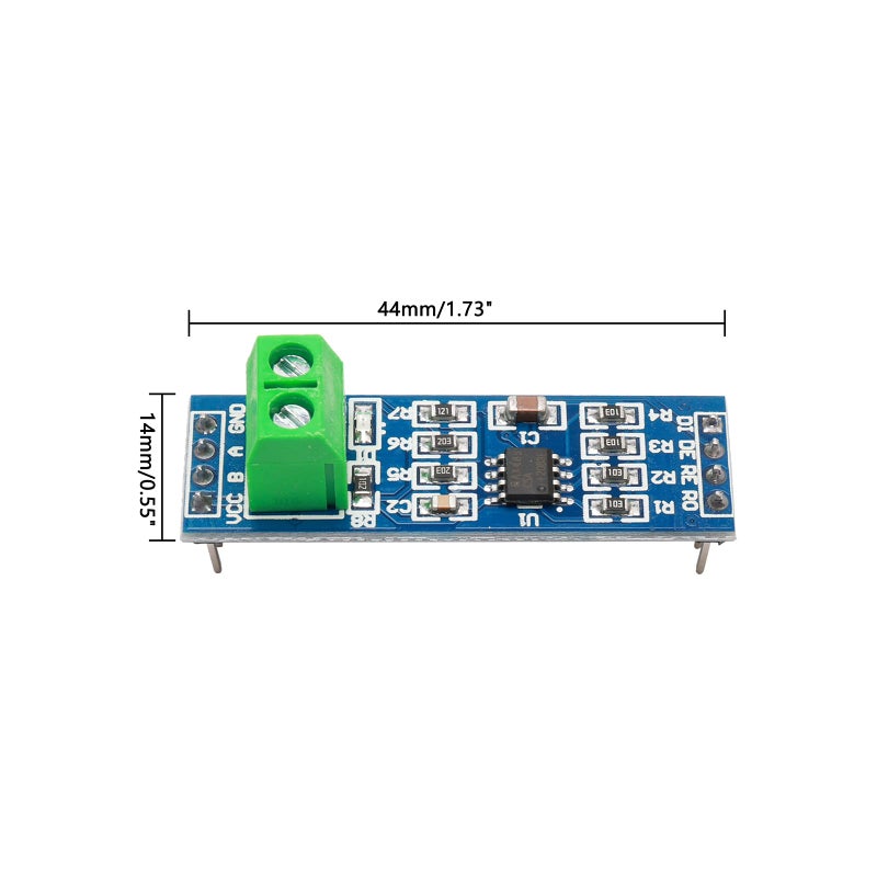 JIUWU 5Pcs MAX485 Transceiver Module, Featuring Chip, Serves as a TTL UART Serial to RS485 Instrument Interface Module. RS-485 Communication Transceiver Operates at 5V Designed for SCM Development Boards - Image 2